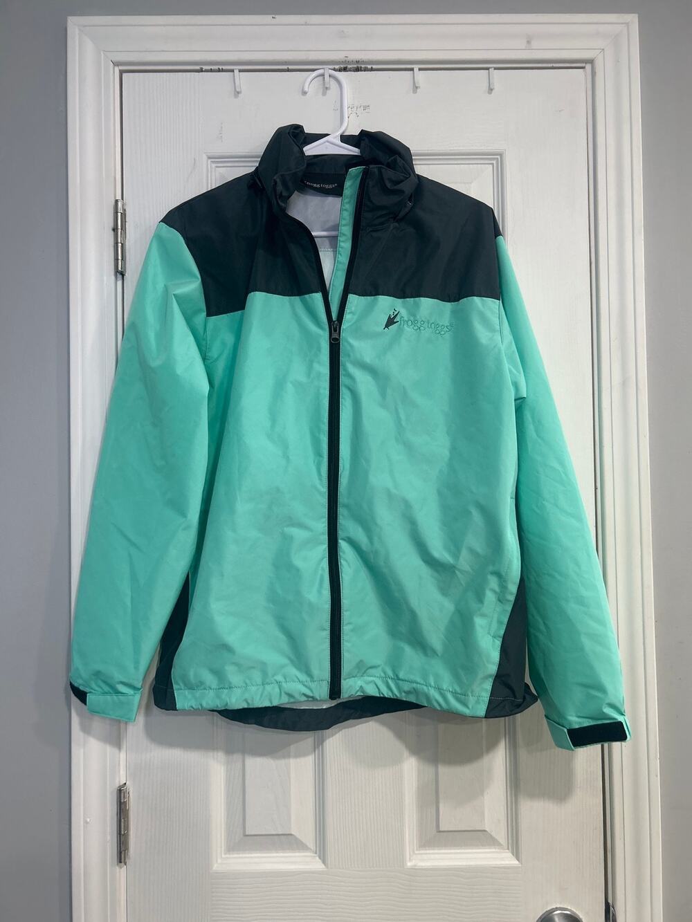 Frogg Toggs River Toadz Waterproof Rain Jacket Seafoam Gray Womens Size S/M